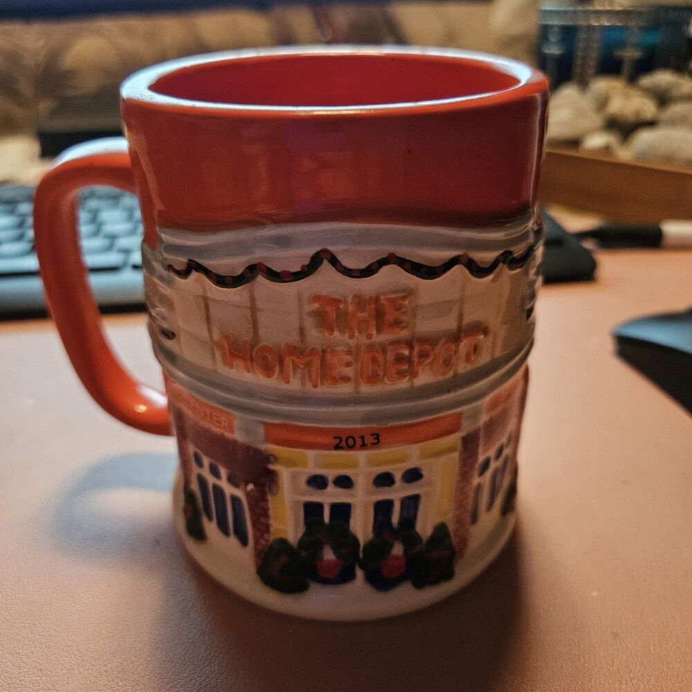 The Home Depot Coffee Mug Cup 19.0 floz Mr. Christmas Ceramic 2013 Holiday‎ Tool